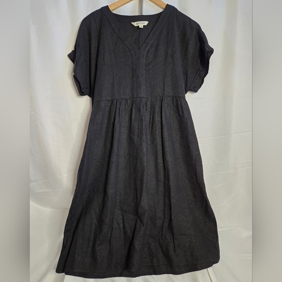 Briggs Linen Blend V-Neck Dress with Pockets | Size Med - Picture 1 of 11